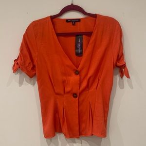 One Clothing Orange Button Down Top